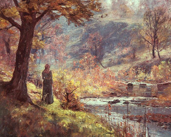 Theodore Clement Steele Morning by the Stream oil painting picture